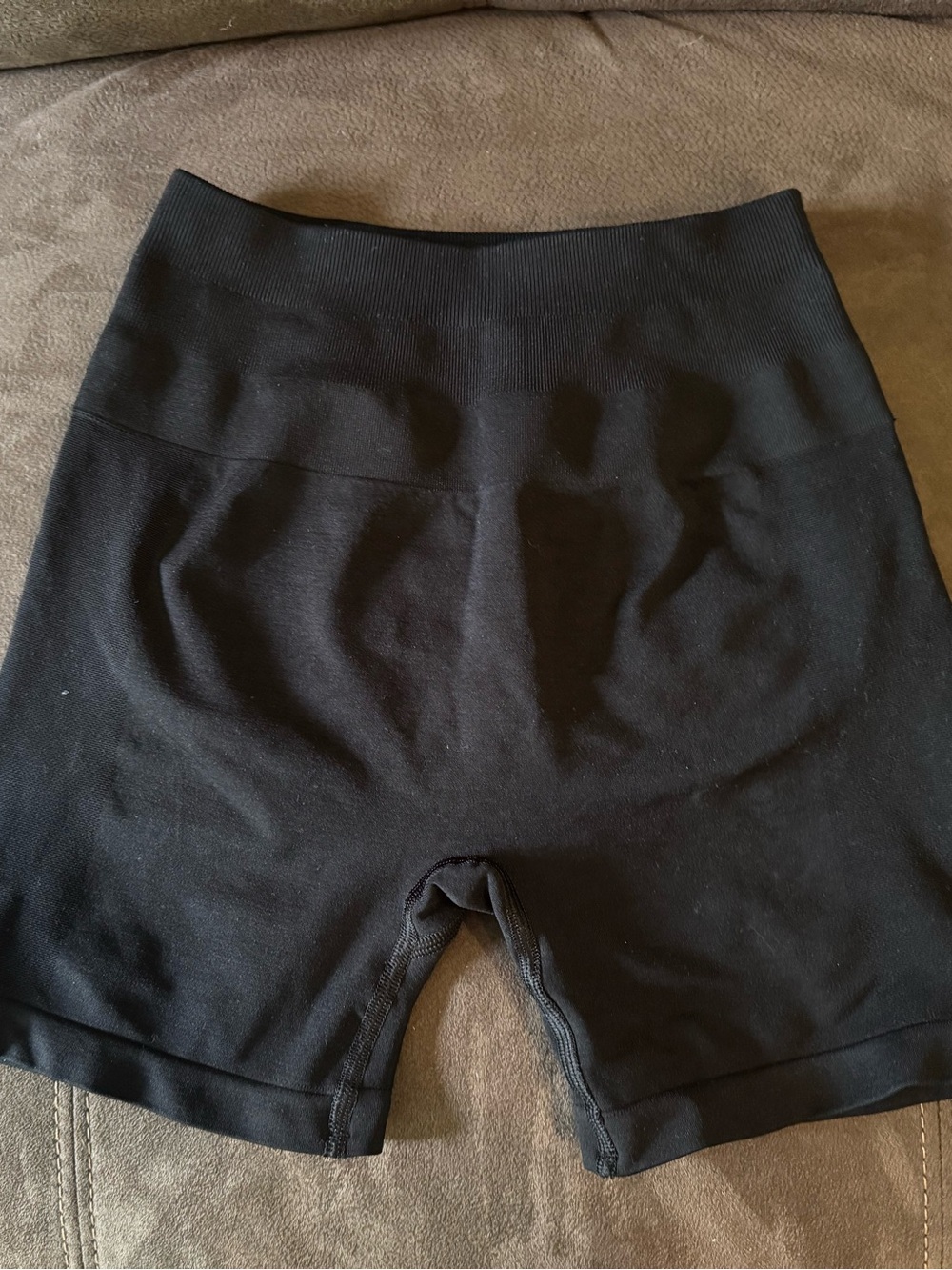 High-waisted spandex shorts